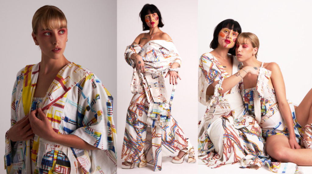 Die Fotocollage zeigt zwei Frauen in zwei Outfits.