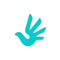 Das Logo der Menschenrechte: eine hellblaue Hand, die auch eine Taube darstellen kann