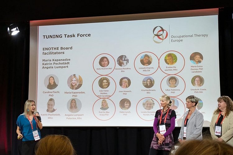 Representatives of the TUNING Task Force of the ENOTHE Board during a presentation at the congress