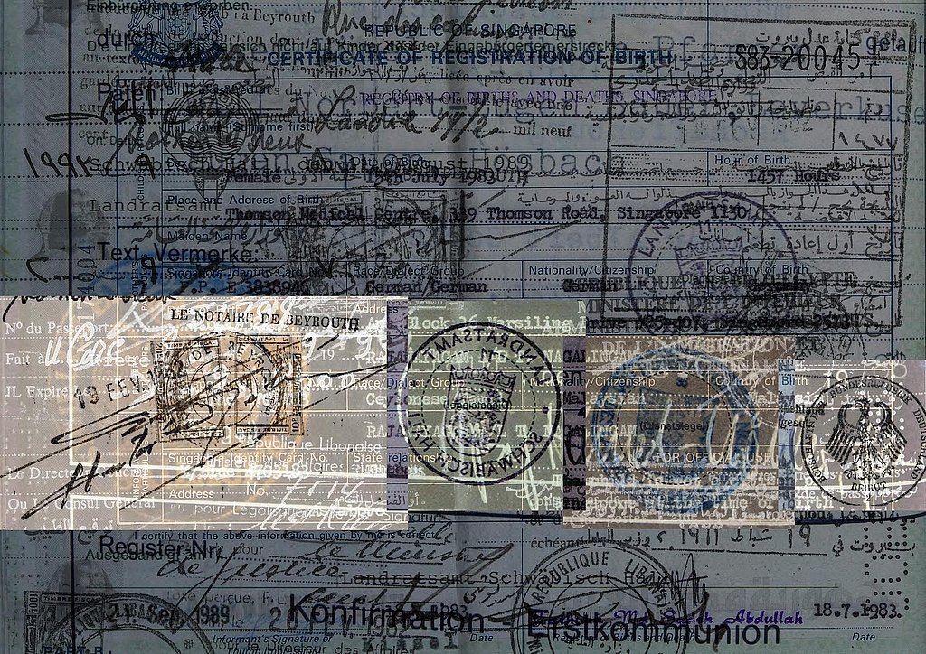 Ein Pass mit Stempeln drauf