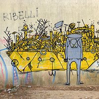 Graffiti in gelb 