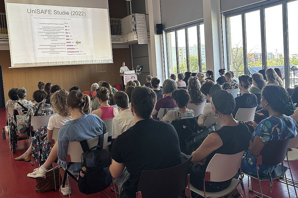 Blick in das Audimax während der Veranstaltung