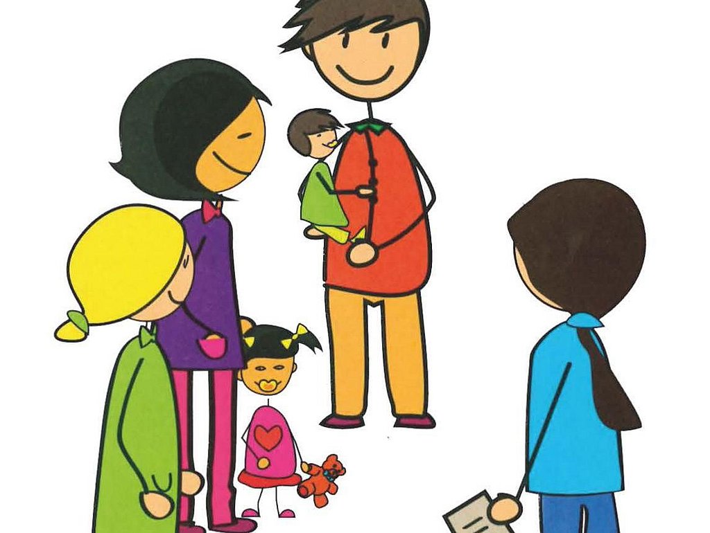 Illustration von Kindern die in einem Kreis stehen