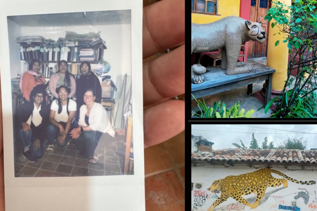 Collage: Mitarbeitende des Alice Salomon Archivs der ASH zu Besuch in San Cristobal de las Casas, September 2025