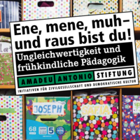 Cover der Broschüre Ene Mene Muh der Amadeu Antonio Stiftung