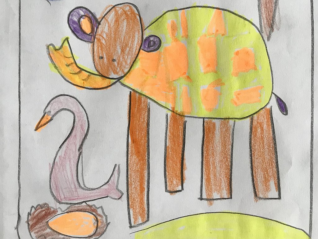ein gezeichneter Elefant