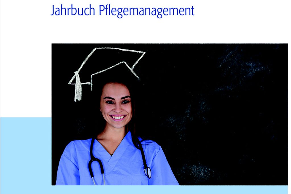 Vergrößern: Cover mit Frau in blauem Ärztekittel und Stetoskop um den Hals