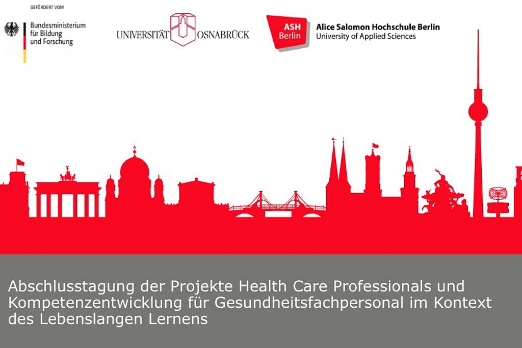 Plakat mit der Berliner Skyline in rot