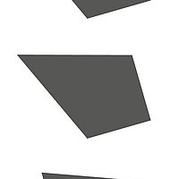 In Vertikaler Reihe sind unterschiedliche Formen abgebildet, welche die Entwicklung des neuen AS Berlin Logos widerspiegeln- vom Grundrissplan des Hochschulgebäudes hin zum im Rot gehaltenen abstrakten Logo.
